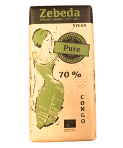 Zebeda Chocolate mörk chokladkaka, 70%, vegansk choklad. Endast sötad med kokosnektar.